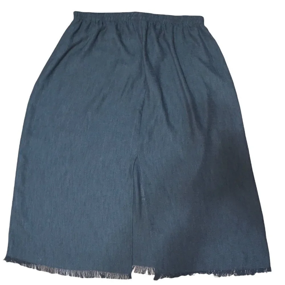 Maggie Barnes Plus Size Fringe Hem Maxi Skirt